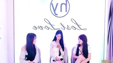 Petite Asian girls in dirty talk & group sex with Magical66