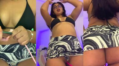 Alessiasex_'s curvy ebony ass drilled hard and squirting in wild doggy-style-or-vibrator action