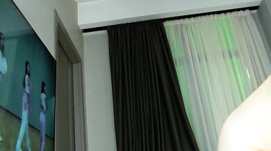 Angel Dew seduces and fucks in a hot recorded session with a stunning backside