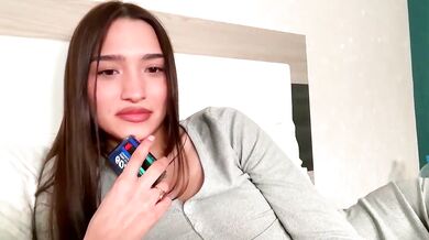 Watch MilenaMilven's petite frame tease in white lingerie before getting down and dirty in a hot, dirty striptease!