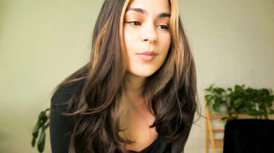 Watch this stunning babe and her nude assets get hungry for each other's bodies