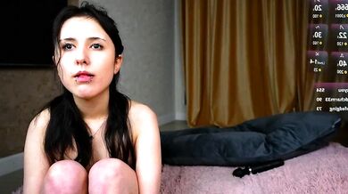 Lika_Kimm's petite camel toe camel-toe ahegao gets fingered and recorded in hot yoga video