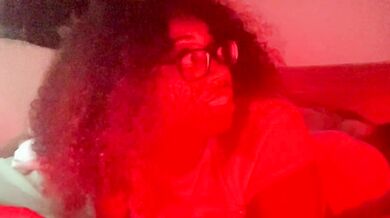 AveryJ99 teases and deepthroats big-tits ebony with her big ass in topless-young striptease