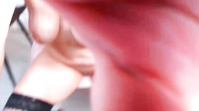 Velvet Marsha's steamy deepthroat and foot fetish action with her toys