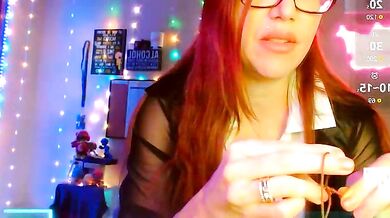 EmmaIsHere's tight pussy gets a massive handjob & wild orgasm from a hot MILF