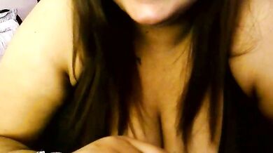 Cute-Mahii's hot striptease with deepthroating and gagging in heels on camera