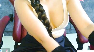 Aliyadsouza's dirty talk, twerking, and big tits get creampied in a wild interactive toy play