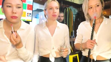 Watch Dirtypub's Sexy Athletic Blondes Get Naughty with Dildo Or Vibrator in Public