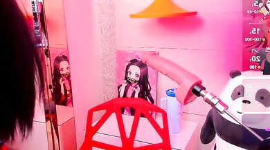 Watch RiasGremmory's tattooed ass tease and suck on cam in POV with her big tits and hairy pussy!