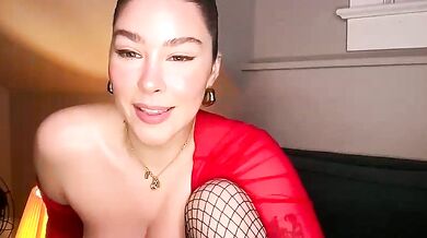 Watch Beautiful Decolletage and Charming streamer Voluptuous pleasure get wet and wild with toy play