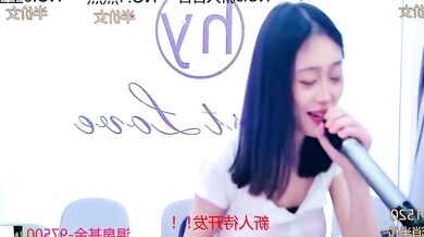 Watch hymsv222by, a hot brunette office babe, flash her shaved pussy and take a big-tits-double-penet