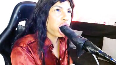 Watch Anabel693 give a hot jerk-off-instruction, then get a messy facial with her young latina friend