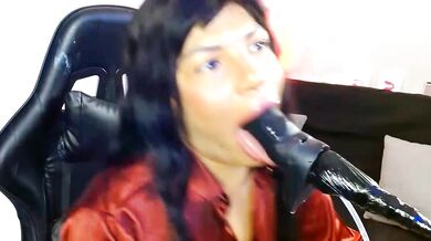 Watch Anabel693 give a hot jerk-off-instruction, then get a messy facial with her young latina friend