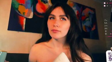 Kayens gets her tight pussy fingered until she squirts with pleasure