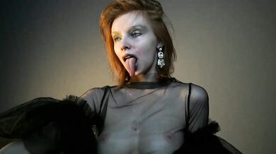 Ginger_hugs gets her big tits and wet mouth stuffed with toys while showing off her tight wet pussy