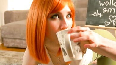 Watch EsmaCrumbley's steamy role-play with a teenaged babe in white lingerie