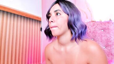 Khassia_f32 gets her hairy pussy and ass teased in a hot latin-doggy-style topless-latin stript