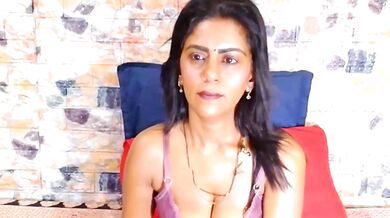 EroticSexyStripper's steamy big tits bounce while she gets her pussy creampied in a dildo-filled cowgirl