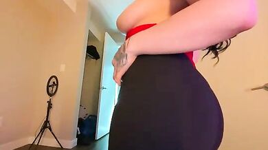 Chloetease's naughty striptease with a smoking-hot brunette and her toys