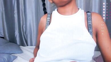 Rexellabreed oils up her big ebony ass & gives a wild dildo-or-vibrator to her teen friend