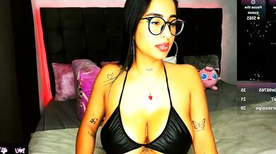 Lovely Violet13 strips & dirty-talks big-tits-brunettes & big-tits-trimmed-dildo-