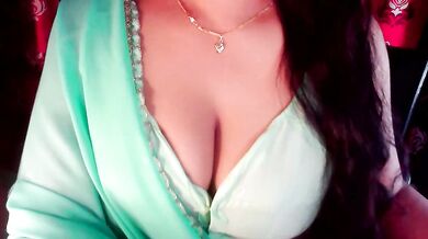 Watch horny Indian babe Lolona get her big tits oiled up & squirt in a romantic anal play