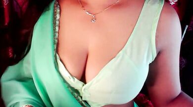 Watch horny Indian babe Lolona get her big tits oiled up & squirt in a romantic anal play