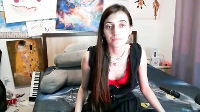 Petite-white cam girl Iren gets the best price for private dildo play with her best friend