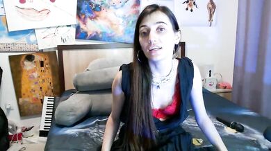 Petite-white cam girl Iren gets the best price for private dildo play with her best friend