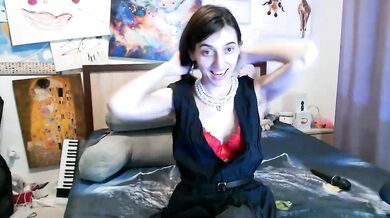 Petite-white cam girl Iren gets the best price for private dildo play with her best friend