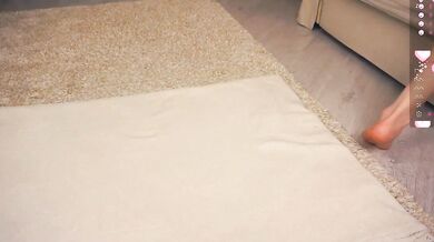 OnaZiroge humiliates herself and gets a hot creampie while riding a big white cock like a cowgirl