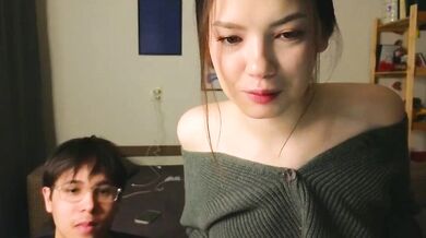 Watch Astonishing Enchantment & Lovely Contours give a naked handjob to Energetic Lover
