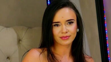 KateReevah's petite tits bounce while she deepthroats and toys with herself in hot public action