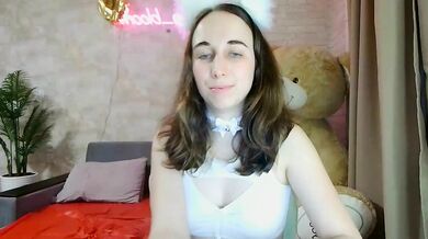 Watch Anika Bloom get her tight ass drilled with a cheap toy while wearing a white upskirt