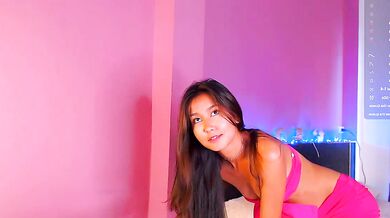 Melissa_Mone's hot striptease - young Russian babe with small tits fingered & taught how to dance by a cam girl