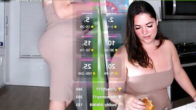 Watch MilaValentina's curvy young body twerk and squirt while getting a big-ass shower