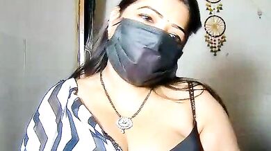 Watch Oh-Monika, the curvy Indian MILF, flash her big tits and indulge in foot fetish with her squirting milfs and BB