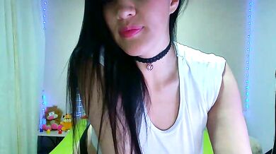 Candycarson1 - Petite Latina MILF with Big Tits Gives a Deepthroat BJ and Fingers Herself in 69 Position