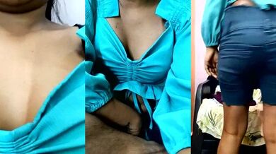 Ananya_34 - A young brunette with a hairy pussy gets her tight ass pounded in doggy-style on cam2cam