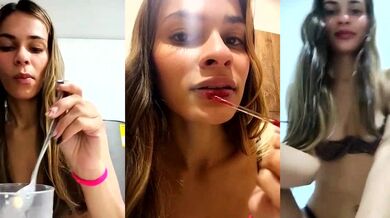 Interactive Latin Petite Shaven Colombian Babe Teases in HD with Her Tiny Tits & Striptease Skills