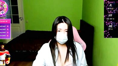 Kimchi_03's tight ass gets pounded in doggy-style from her big-ass-asian lover on cam