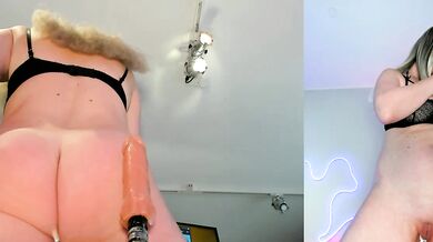 TinaSecret teases with big tits & tight ass in a private show of anal toys & gagging