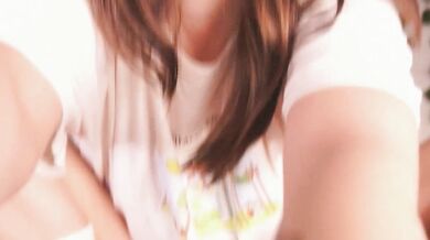 Liassmolly1_couple's stripchat with Ahegao: A young, topless, white girl gets off with a d