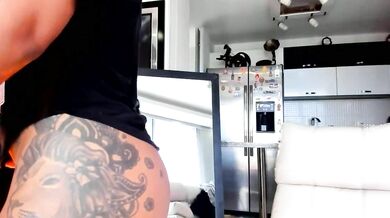 Sofiasexhot strips, twerks, and gets her ass fingered while getting creampied in doggy-style