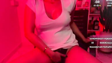 Sumana24 strips, teases, and squirts while roleplaying with young Indian camel toe in public