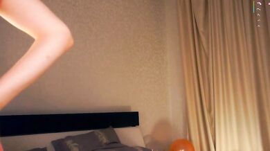 Watch CathrynGeer strip, finger, and squirt in public with her white teen twerk