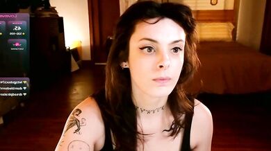 PN kgf in a hot corset gets dirty-talked while flashing & giving a deepthroat BJ to young boy toy