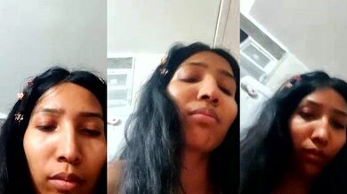 Watch Asya_angel's hot squirt show while her Indian friend fingers and oils up her tight pussy