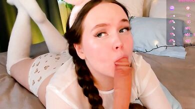 SunnyRisha's hot striptease with a vibrator and dildo - ASMR!