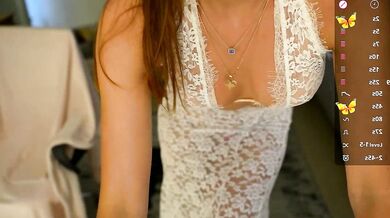 Vasillisa's naked cleavage and charmed body in steamy cam show